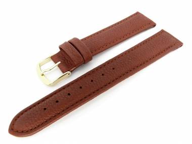 PREISTIPP: Uhrenarmband 16mm rotbraun genarbte Oberfl�che abgen�ht - Bild vergr��ern 