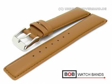 Uhrenband 21mm braun glatte Oberfl�che abgen�ht von BOB - Bild vergr��ern 