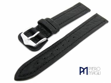 Uhrenband 16mm schwarz echt B�ffel genarbt von Piero Magli (Schlie�enansto� 14 mm) - Bild vergr��ern 