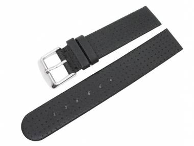 Uhrenarmband 22mm schwarz fein perforiert (Schlie�enansto� 20 mm) - Bild vergr��ern 