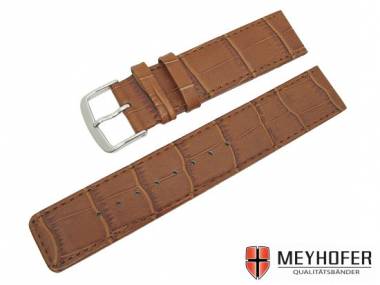 Uhrenarmband -Dessau- 20mm braun Alligator-Pr�gung von MEYHOFER - Bild vergr��ern 