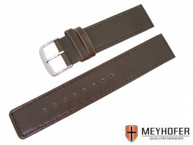 Uhrenarmband -Dessau- 22mm dunkelbraun glatt von MEYHOFER - Bild vergr��ern 