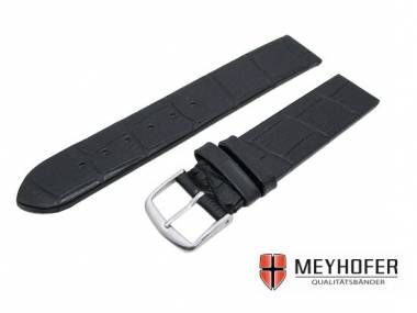 Uhrenarmband -Barcelona- 16mm schwarz Alligator-Pr�gung von MEYHOFER - Bild vergr��ern 
