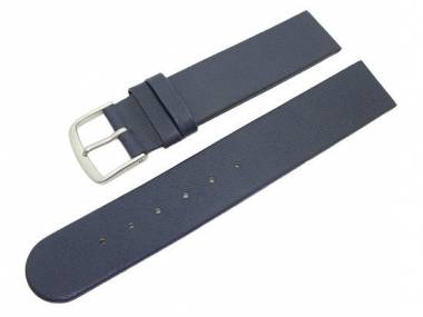 Uhrenarmband 22mm dunkelblau flach glatt (Schlie�enansto� 22 mm) - Bild vergr��ern 