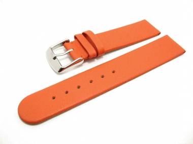 Uhrenarmband 24mm orange flach glatte Oberfl�che (Schlie�enansto� 22 mm) - Bild vergr��ern 