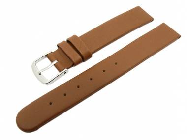 Uhrenarmband 12mm hellbraun flach glatt (Schlie�enansto� 12 mm) - Bild vergr��ern 