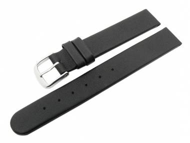 Uhrenarmband 14mm schwarz flach glatt (Schlie�enansto� 14 mm) - Bild vergr��ern 