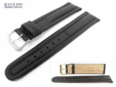 Uhrarmband 18mm schwarz RIOS -Chevreau- genarbt Wulst (Schlie�enansto� 16 mm) - Bild vergr��ern 
