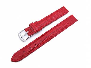 Uhrenarmband 10mm rot Teju-Pr�gung (Schlie�enansto� 10 mm) - Bild vergr��ern 