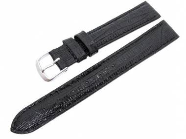 Uhrenarmband 14mm schwarz Teju-Pr�gung (Schlie�enansto� 12 mm) - Bild vergr��ern 