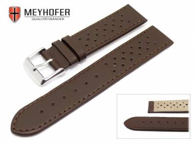 Uhrenarmband -Imola- 20mm dunkelbraun Racing Design von MEYHOFER (Schlie�enansto� 20 mm) - Bild vergr��ern 