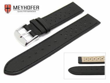 Uhrenarmband -Imola- 22mm schwarz Racing Design von MEYHOFER (Schlie�enansto� 20 mm) - Bild vergr��ern 