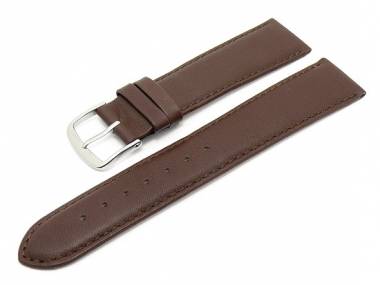 Uhrenarmband -Classic Standard- 22mm dunkelbraun glatte Oberfl�che (Schlie�enansto� 20 mm) - Bild vergr��ern 