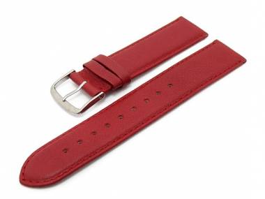 Uhrenarmband -Classic Standard- XL 20mm dunkelrot glatte Oberfl�che (Schlie�enansto� 20 mm) - Bild vergr��ern 