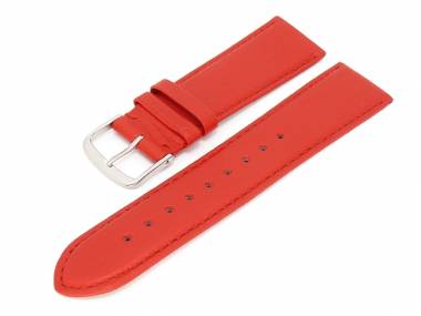 TOP: Uhrenarmband -Classic Standard- 22mm rot glatte Oberfl�che (Schlie�enansto� 20 mm) - Bild vergr��ern 