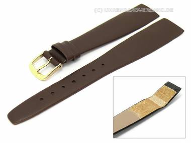 Uhrenarmband Klebeband 16mm dunkelbraun glatte Oberfl�che f�r feste Stege - Bild vergr��ern 