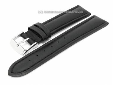 TOP: Uhrenarmband 18mm schwarz glatte Oberfl�che robust (Schlie�enansto� 18 mm) - Bild vergr��ern 