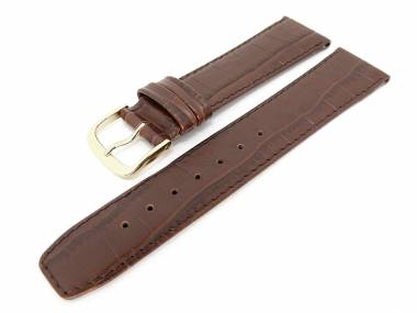 Uhrenarmband 20mm dunkelbraun Jacar Louisiana Pr�gung matt - Bild vergr��ern 