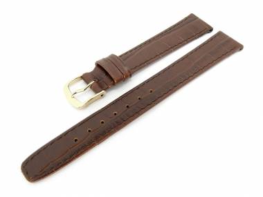 Uhrenarmband 14mm dunkelbraun Jacar Louisiana Pr�gung matt - Bild vergr��ern 
