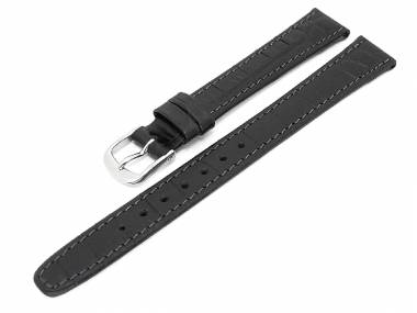 Uhrenarmband 10mm schwarz Jacar Louisiana Pr�gung matt - Bild vergr��ern 
