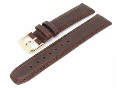 Uhrenarmband 16mm braun Schrumpfleder abgen�ht - Bild vergr��ern 