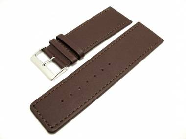 Uhrenarmband -Classic Standard- 40mm dunkelbraun flach glatte Oberfl�che (Schlie�enansto� 38 mm) - Bild vergr��ern 