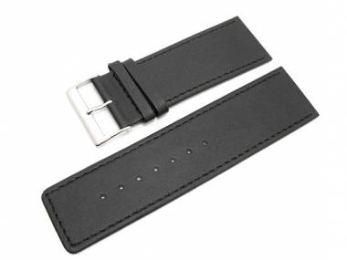Uhrenarmband -Classic Standard- 36mm schwarz flach glatte Oberfl�che (Schlie�enansto� 34 mm) - Bild vergr��ern 