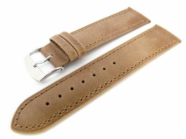 Uhrenarmband 20mm braun Soft-Kalb leichter Antik-Look - Bild vergr��ern 