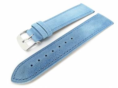 Uhrenarmband 24mm hellblau Soft-Kalb leichter Antik-Look - Bild vergr��ern 