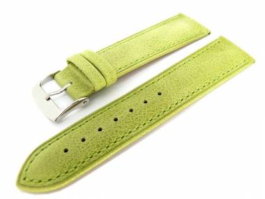 Uhrenarmband 24mm hellgr�n Soft-Kalb leichter Antik-Look - Bild vergr��ern 