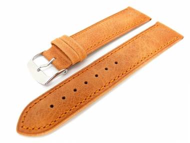 Uhrenarmband 24mm orange Soft-Kalb leichter Antik-Look - Bild vergr��ern 