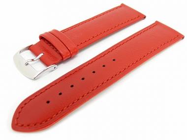 Uhrenarmband 24mm rot Soft-Kalb fein genarbt - Bild vergr��ern 
