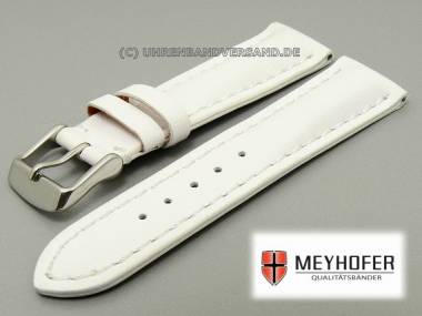 Uhrenarmband -Kajaani- XS 24mm wei� glatte Oberfl�che abgen�ht von MEYHOFER - Bild vergr��ern 