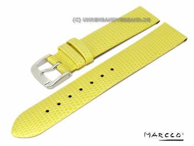 Uhrenarmband -Lizardgrain- 22mm pastellgelb Eidechsen-Pr�gung von Marcco - Bild vergr��ern 