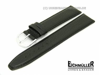 Uhrenarmband XL 20mm schwarz Kamel-Pr�gung abgen�ht von Eichm�ller - Bild vergr��ern 