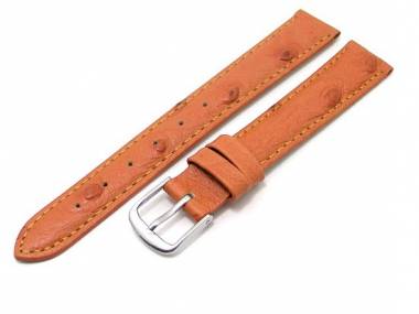 Uhrenarmband 12mm orange Strau�-Pr�gung - Bild vergr��ern 