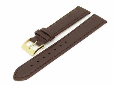 Uhrenarmband 18mm dunkelbraun Nappa fein genarbt von Eichm�ller (Schlie�enansto� 16 mm) - Bild vergr��ern 