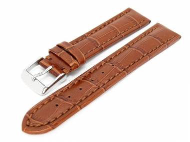 TOP: Uhrenarmband 18mm rostbraun Alligator robust abgen�ht (Schlie�enansto� 18 mm) - Bild vergr��ern 
