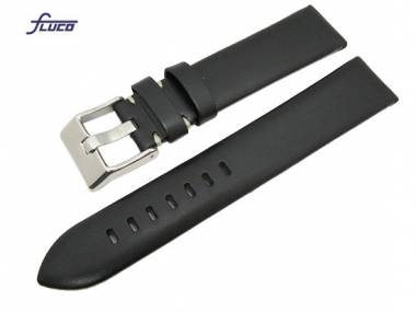 PREISTIPP: Uhrenarmband -Trend- 18mm schwarz glatt von Fluco - Bild vergr��ern 