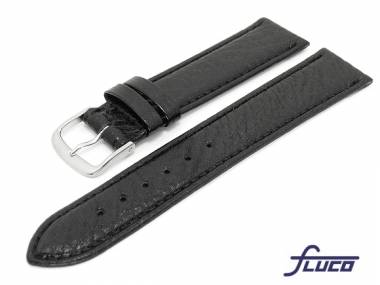 Uhrenarmband -Record- 22mm schwarz genarbt von Fluco - Bild vergr��ern 