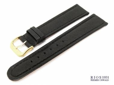 Uhrarmband 16mm schwarz RIOS -Soft-Pig- echt Schweinsleder (Schlie�enansto� 14 mm) - Bild vergr��ern 