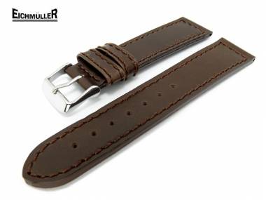 Uhrenarmband 22mm dunkelbraun Fliegerbandoptik Sattelleder glatt von Eichm�ller - Bild vergr��ern 