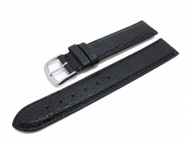 Uhrenarmband XL 18mm schwarz extralang genarbte Oberfl�che (Schlie�enansto� 18 mm) - Bild vergr��ern 