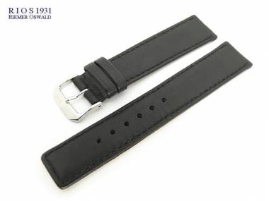 Uhrarmband 20mm schwarz RIOS echt Lamm (Schlie�enansto� 18 mm) - Bild vergr��ern 