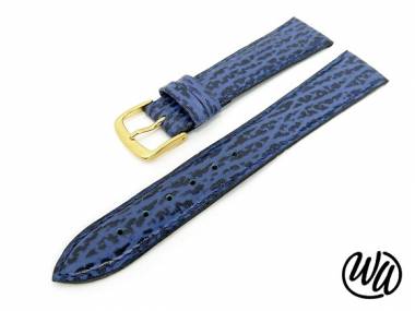 Uhrenarmband 22mm blau Hai-Narbung abgen�ht - Bild vergr��ern 