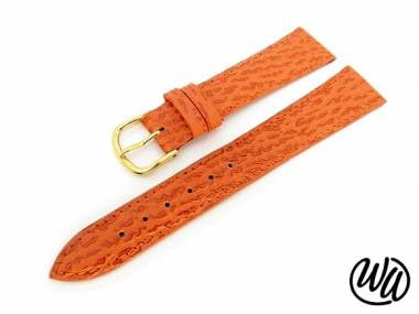 Uhrenarmband 22mm orange Hai-Narbung abgen�ht - Bild vergr��ern 