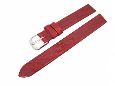 Uhrenarmband 12mm fester Steg rot elegant gepr�gt - Bild vergr��ern 
