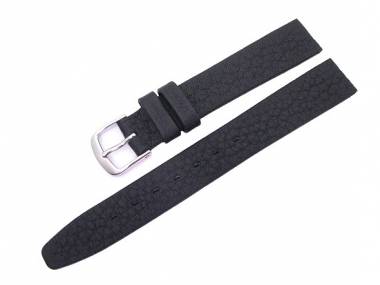 Uhrenarmband 12mm schwarz naturgeschrumpftes Oberleder - Bild vergr��ern 