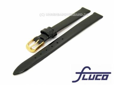 Uhrenarmband -Lackleder- 12mm schwarz glatt von Fluco - Bild vergr��ern 