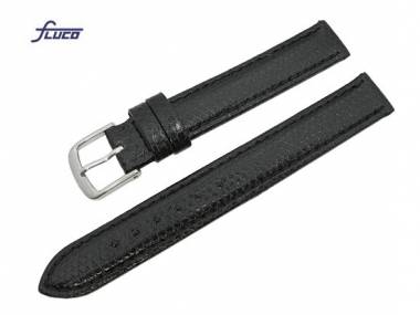 Uhrenarmband -Salamander- 12mm schwarz Salamander-Narbung von Fluco - Bild vergr��ern 